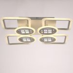 Люстра с ПДУ 1157/8 LED 192Вт 3000-6000К диммер белый 83х83х10 см