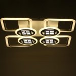 Люстра с ПДУ 1157/8 LED 192Вт 3000-6000К диммер белый 83х83х10 см