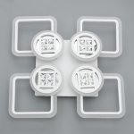 Люстра с ПДУ 1157/8 LED 192Вт 3000-6000К диммер белый 83х83х10 см