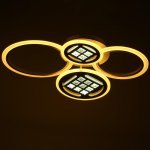 Люстра с ПДУ 1158/4WT LED 116Вт 3000-6000К диммер белый 63х45х12 см