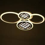 Люстра с ПДУ 1158/4WT LED 116Вт 3000-6000К диммер белый 63х45х12 см