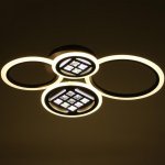 Люстра с ПДУ 1158/4CF LED 116Вт 3000-6000К диммер кофе 63х45х12 см