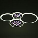 Люстра с ПДУ 1158/4CF LED 116Вт 3000-6000К диммер кофе 63х45х12 см