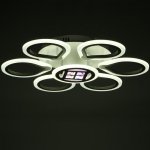 Люстра с ПДУ 1159/7WT LED 84Вт 3000-6000К диммер белый 55х55х9 см