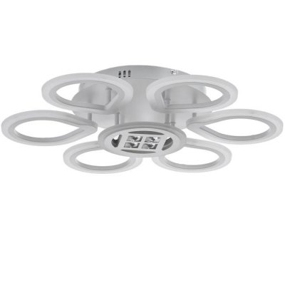 Люстра с ПДУ 1159/7WT LED 84Вт 3000-6000К диммер белый 55х55х9 см