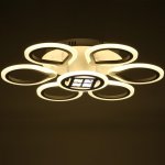 Люстра с ПДУ 1159/7WT LED 84Вт 3000-6000К диммер белый 55х55х9 см