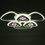 Люстра с ПДУ 1160/6WT LED 126Вт 3000-6000К диммер белый 64х64х10 см