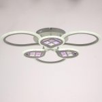 Люстра с ПДУ 1161/6WT LED 114Вт 3000-6000К диммер белый 65х45х10 см