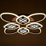 Люстра с ПДУ 1162/8CF LED 160Вт 3000-6000К диммер кофе 70х70х10 см