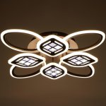 Люстра с ПДУ 1162/8CF LED 160Вт 3000-6000К диммер кофе 70х70х10 см