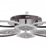 Люстра с ПДУ 1162/8CF LED 160Вт 3000-6000К диммер кофе 70х70х10 см