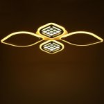 Люстра с ПДУ 1163/4WT LED 124Вт 3000-6000К диммер белый 96х69х8 см