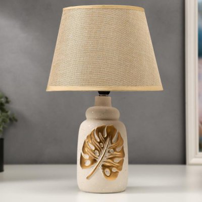 Лампа настольная 16238/1WT E14 40Вт бело-золотой 22х22х34 см Лампа настольная 16238/1WT E14 40Вт бело-золотой 22х22х34 см