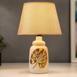 Лампа настольная 16238/1WT E14 40Вт бело-золотой 22х22х34 см