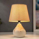 Лампа настольная 16240/1WT-GD E14 40Вт бежевый 20х20х30 см