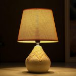 Лампа настольная 16240/1WT-GD E14 40Вт бежевый 20х20х30 см