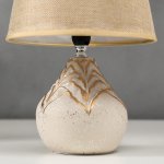 Лампа настольная 16240/1WT-GD E14 40Вт бежевый 20х20х30 см