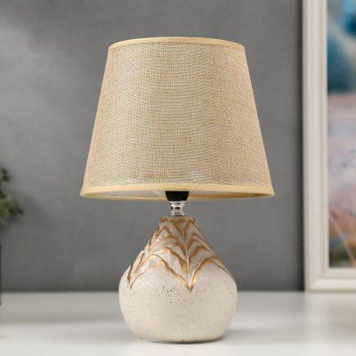 Лампа настольная 16240/1WT-GD E14 40Вт бежевый 20х20х30 см