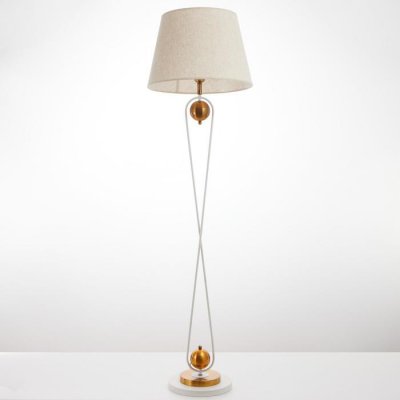 Торшер "Милан" 1хE27 40Вт белый-медь 45х45х162 см.