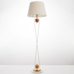 Торшер "Милан" 1хE27 40Вт белый-медь 45х45х162 см.