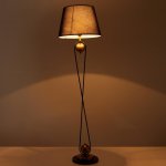 Торшер "Милан" 1хE27 40Вт черный-медь 45х45х162 см.