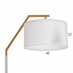 Торшер 19014/1WT E27 40Вт бело-золотой 55х55х168 см