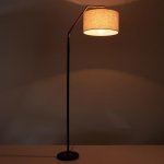 Торшер 19014/1BK E27 40Вт черно-золотой 55х55х168 см