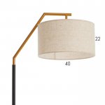 Торшер 19014/1BK E27 40Вт черно-золотой 55х55х168 см