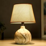 Лампа настольная 16255/1BG Е14 40Вт бежевый 23х23х35 см