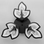 Люстра 1093/3BK LED 72Вт 3000-6000K диммер черный 50х50 см