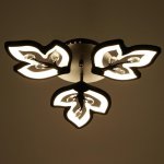 Люстра 1093/3BK LED 72Вт 3000-6000K диммер черный 50х50 см