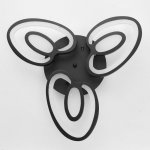 Люстра 1094/3BK LED 48Вт 3000-6000K диммер черный 50х50 см