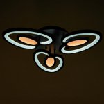 Люстра 1094/3BK LED 48Вт 3000-6000K диммер черный 50х50 см