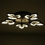 Люстра 1093/5BK LED 120Вт 3000-6000K диммер черный 55х55 см