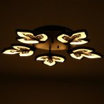 Люстра 1093/5BK LED 120Вт 3000-6000K диммер черный 55х55 см