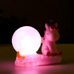 Ночник "Единорог" LED от батареек 3хAG10 белый 5,5х11х10 см