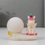 Ночник "Единорог" LED от батареек 3хAG10 белый 5,5х11х10 см