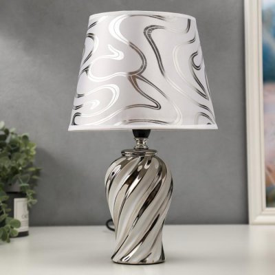 Лампа настольная 16268/1WT+CR Е14 40Вт бело-хромовый 20х20х33 см