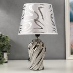 Лампа настольная 16268/1WT+CR Е14 40Вт бело-хромовый 20х20х33 см