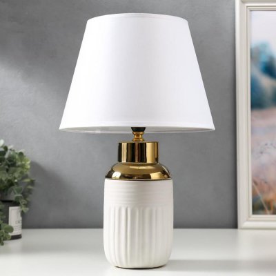 Лампа настольная 16271/1 Е14 40Вт бело-золотой 24х24х39 см Лампа настольная 16271/1 Е14 40Вт бело-золотой 24х24х39 см