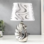 Лампа настольная 16274/1WT+CR Е14 40Вт бело-хромовый 14х20х31 см