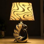 Лампа настольная 16274/1WT+CR Е14 40Вт бело-хромовый 14х20х31 см