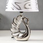 Лампа настольная 16274/1WT+CR Е14 40Вт бело-хромовый 14х20х31 см