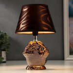 Лампа настольная 16276/1BR+GD Е14 40Вт коричнево-золотой 17х17х26 см