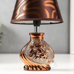 Лампа настольная 16277/1BR+GD Е14 40Вт коричнево-золотой 17х17х26 см