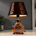 Лампа настольная 16277/1BR+GD Е14 40Вт коричнево-золотой 17х17х26 см