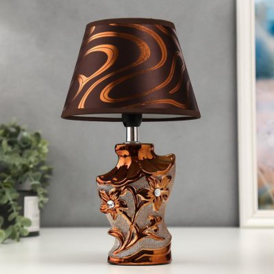 Лампа настольная 16278/1BR+GD Е14 40Вт коричнево-золотой 17х17х29 см Лампа настольная 16278/1BR+GD Е14 40Вт коричнево-золотой 17х17х29 см