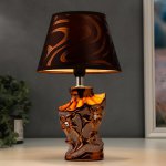 Лампа настольная 16278/1BR+GD Е14 40Вт коричнево-золотой 17х17х29 см