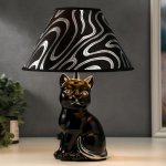 Лампа настольная 16279/1BK+CR Е14 40Вт черно-хромовый 25х25х34 см