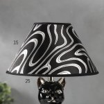 Лампа настольная 16279/1BK+CR Е14 40Вт черно-хромовый 25х25х34 см